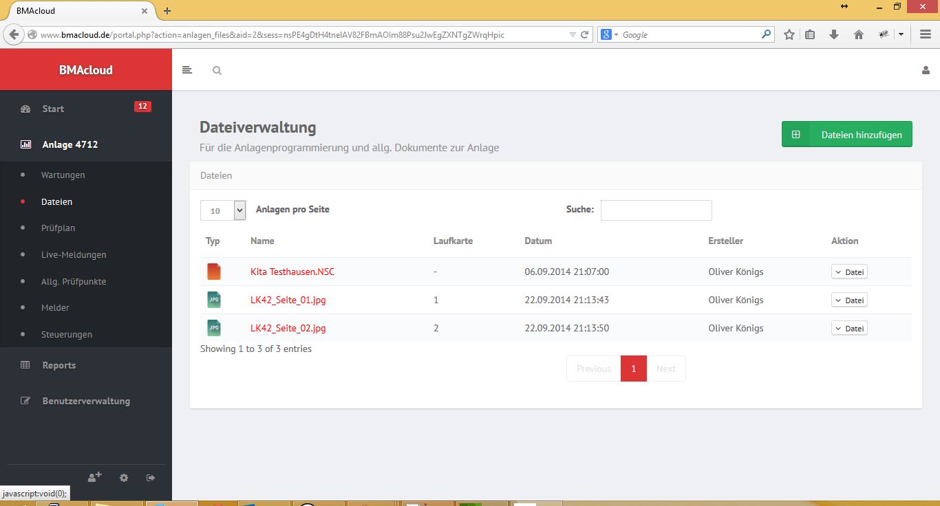 BMAcloud Dateiverwaltung